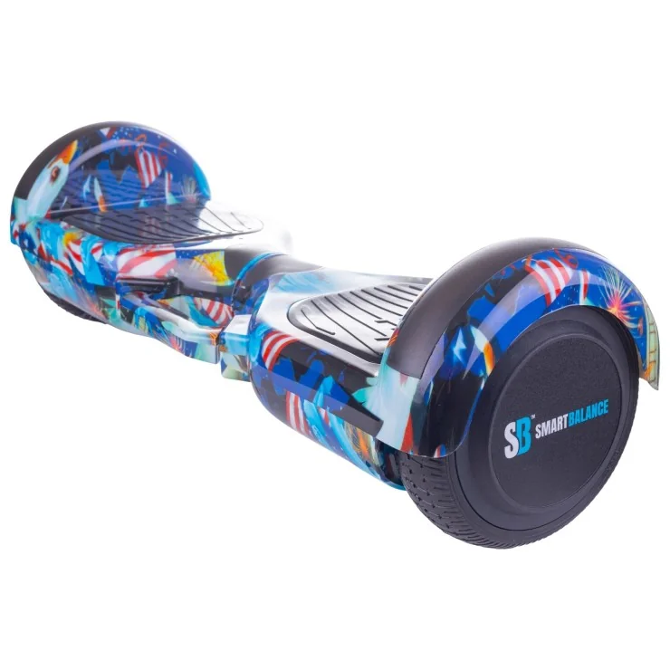 6.5 inch Hoverboard, 15 km/h, UL2272 Certified, Bluetooth, LED Lighting, 700W Power, 4Ah Battery, Smart Balance, Regular America Handle