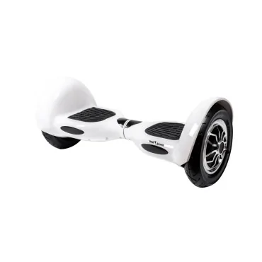 Smart Balance Original Hoverboard, OffRoad White, 10 Tum, Dual Motors 36V, 700Wat, Bluetooth-hogtalare, LED-ljus