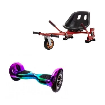 Hoverboard Go-Kart Pack, Smart Balance OffRoad Dakota, 10 Tommer, dubbele motoren 36V, 700 Wat, Bluetooth-luidsprekers, LED-ver