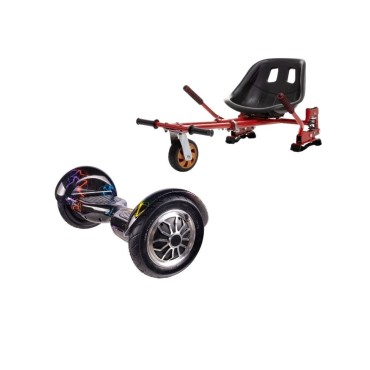 Hoverboard Paket Go-Kart, Smart Balance OffRoad Thunderstorm 7, 10 Zoll, Doppelmotoren 36V, 700 Watt, Bluetooth-Lautsprecher, LE