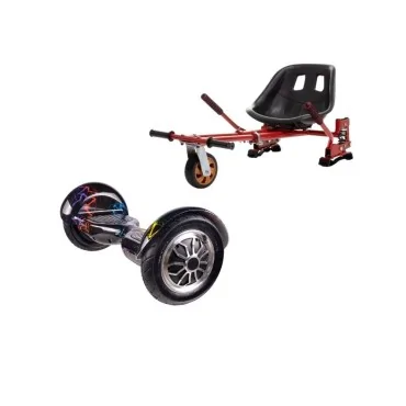 Pacchetto Hoverboard Go-Kart, Smart Balance OffRoad Thunderstorm 7, 10 Pollici, Doppio Motore 36V, 700Wat, Altoparlanti Bluetoot