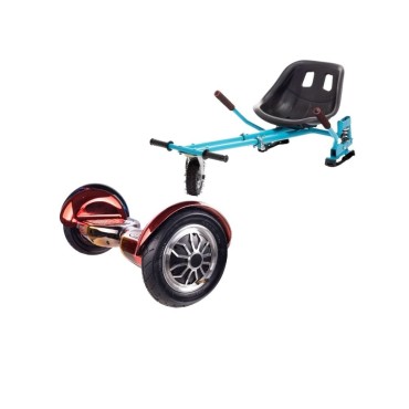 Paquet Go-Kart Hoverboard, Smart Balance OffRoad Sunset, 10 Pouces, Deux Moteurs 36V, 700Watts, Bluetooth, Lumieres LED , Hoverk