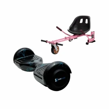 Hoverboard Go-Kart Pack, Smart Balance Regular Thunderstorm Blue, 6.5 Tommer, dubbele motoren 36V, 700 Wat, Bluetooth-luidspreke