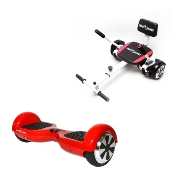 Pakke Hoverboard segboard Go-Kart, Smart Balance Regular Red PowerBoard, 6.5 tommer, Dual Motors 36V, 700Wat, Bluetooth-hojttal